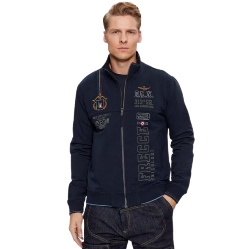 AERONAUTICA FULL ZIP SWEATSHIRT MEN NAVY